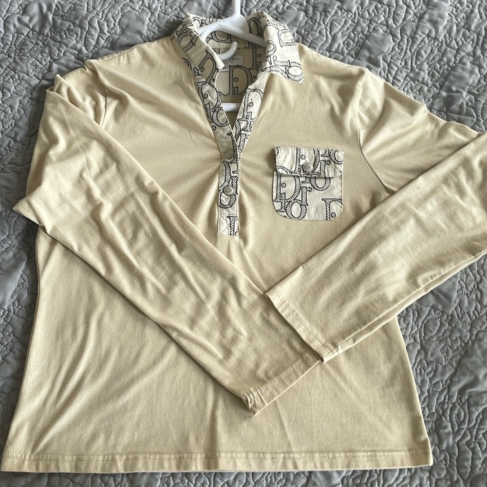 Preloved Christian Dior Long sleeve collar shirt